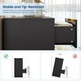 thumbnail image 6 of 10-Drawer Fluted Dresser, 59-Inch Modern Wooden Chest of Drawers & TV Stand, Closet & Clothes Storage Organizer for Bedroom, Living Room, Hallway, Black, 6 of 8