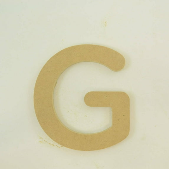 Package of 1, 8 Inch X 1/2" Thickness MDF Letter G in The Gotham Rounded Font, Thick, Upper Case for Art & Craft Project, Made in USA