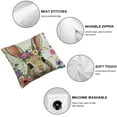 thumbnail image 4 of COMIO Happy Easter Pillow Covers Hunny Bunny Easter Eggs Floral Rabbit Pillows Decorative Throw Pillows Cushion Case Farmhouse Decor for Couch Sofa&nbsp;2pc, 4 of 6
