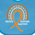 thumbnail image 4 of Inktastic Multiple Sclerosis Awareness Orange Ribbon Rainbow Boys or Girls Baby Bib, 4 of 4