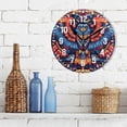 thumbnail image 3 of Yayeee 10" Wall Clock Battery Operated Quartz Round Silent Non-Ticking Home Decor, Blue Abstract Eagle, 3 of 6