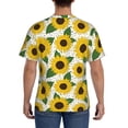 thumbnail image 2 of Naloa Sunflowers Men's T-Shirt Sport T-shirt Men's Basic Tee Casual Men's Shirt, Round Neck, Short Sleeves - XX-Large, 2 of 5