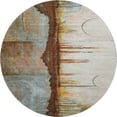 thumbnail image 2 of Addison Rugs Mayfield Premium Machine Washable Transitional Abstract Rust Round Rug, 8' x 8', 2 of 6