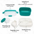 thumbnail image 4 of Lonchera estilo bento Goodful de 56 oz, a prueba de fugas, color verde azulado, 4 of 7