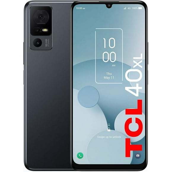 Restored TCL 40XL |2023| Unlocked Cell Phone 4GB + 128GB, 6.75" 90Hz Display, Smartphone Android 13, 50MP AI Camera Mobile Phone, 5000 mAh, 4G LTE, U.S. Version, Dark Gray - Refurbished