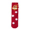 thumbnail image 3 of Fabrcox Fuzzy Slipper Socks for Women, Cute Mid-Calf Non Slip Winter Warm Casual Santa Printed Indoor Floor Socks for Home Lounging (D), 3 of 4
