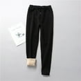 thumbnail image 3 of HTNBO Women Cashmere Leggings Pants Warm Winter Fleece Legging Black End-of-season Clearance, 3 of 4