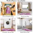 thumbnail image 6 of 2 Pieces Kitchen Rugs, Abstract Anti Fatigue Non Slip Foam Cushioned Art Modern Radiant Orchid Comfort Indoor Floor Mat Runner Rug Set for Laundry Office Sink Bathroom (17"x48"+17"x24"), 6 of 7