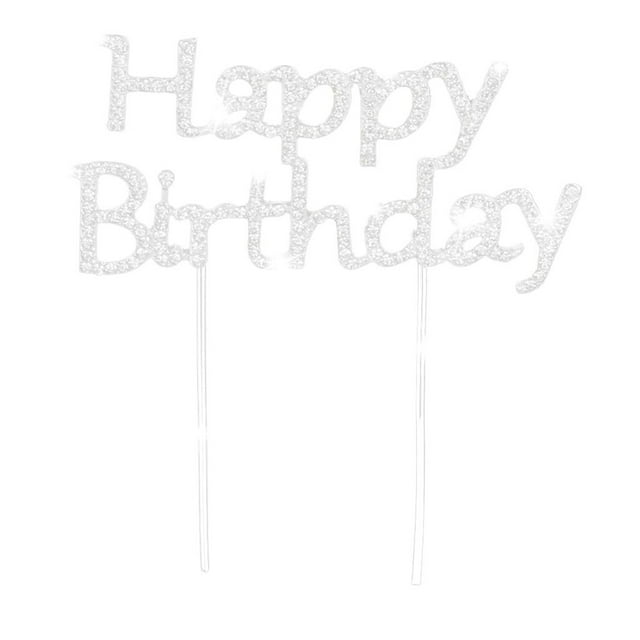 Decoración De Aniversario De La Torta De "Happy Brithday" De Diamantes De Imitación De Cristal