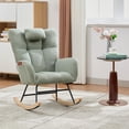 thumbnail image 1 of GARVEE Plush Teddy Upholstered Rocking Chair with High Backrest & Headrest for Nursery,Glider Rocker for Adults,Chair for Living Room Bedroom,Light Green, 1 of 7