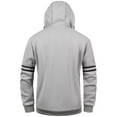 thumbnail image 2 of Chrisuno Men's Lightweight Fleece Long Sleeve Full-Zip Plus Size Hooded Sweatshirt Workout Jackets Light Grey M, 2 of 5