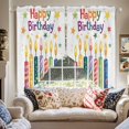thumbnail image 2 of Happy Birthday Swag Valances for Windows 2 Pack Colorful Candles Pentagram Swag Kitchen Curtains 45 Inches Long Rod Pocket Short Window Treatment for Kitchen Bathroom 36"x45", 2 of 8