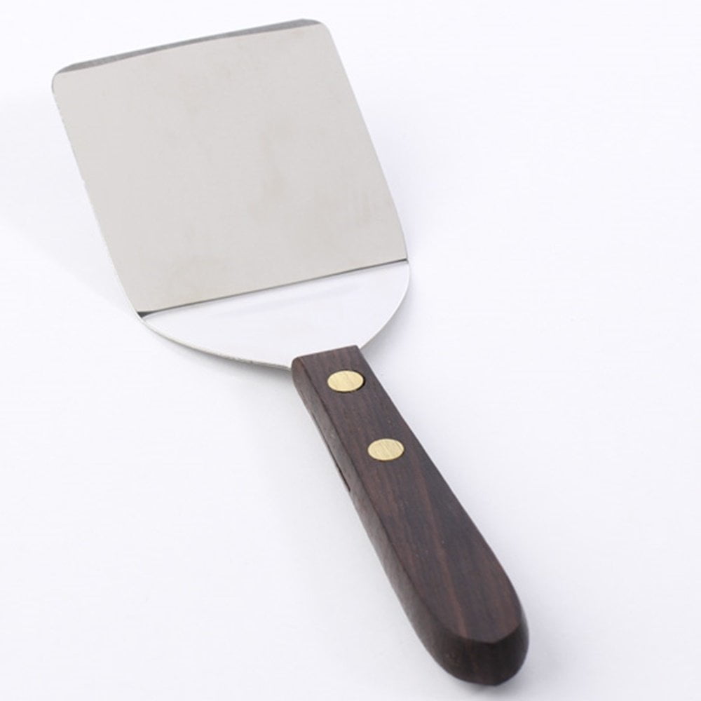 Small Offset Stainless Steel Spatula Turner with Wood Handle, 7 1/4 inches long, 2 1/4 inches
