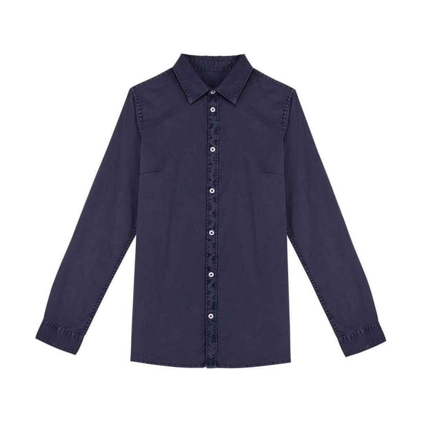 Native Spirit - Camisa de Manga Larga para Mujer (Azul Marino)