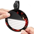 thumbnail image 2 of Seven Starred Ladybird 2pcs PU Leather Round Bag Tags Suitcase Handbag Tags with Privacy Cover and Name ID Tag for Travel Luggage, Handbags, Backpacks, School Bags, 2 of 6
