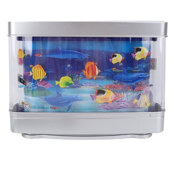Suodoka Lifelike Artificial Fish Tank Lamp – White Light, Moving Fish Night Light for Desk, Office, Bedroom, Living Room