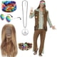 thumbnail image 1 of Conjunto de disfraz de peluca hippie Accesorios hippies Collar y aretes con el símbolo de la paz Pulsera Diadema hippie Gafas de sol Disfraz hippie de Halloween para fiesta temática de los años 60 70, 1 of 7
