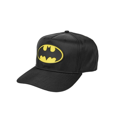 Men's DC Comics Batman Ballistic Nylon Cap with Rubber Weld Logo