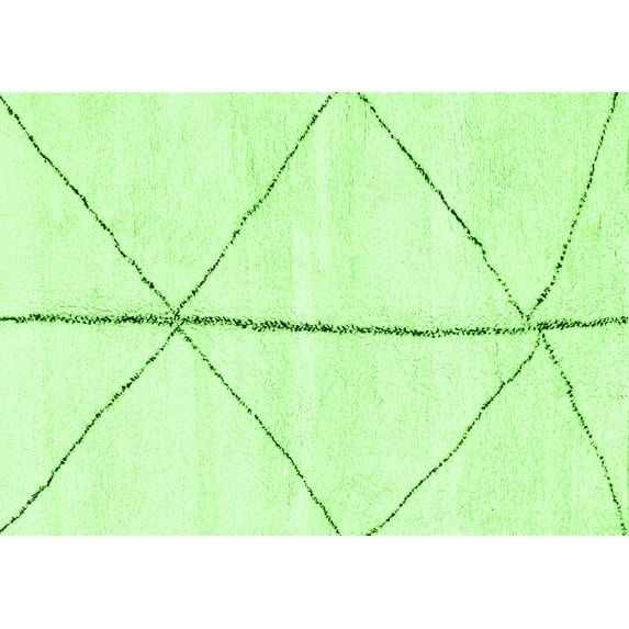 Ahgly Company Indoor Rectangle Solid Green Modern Area Rugs, 3' x 5'