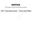 thumbnail image 2 of Transit Auto Front Rear Wheel Hub Bearings Assembly Disc Brake Rotors and Ceramic Pads Kit (10Pc) for Car 2011 Hyundai Azera - Left Right Side (Driver Passenger) KBB-117216, 2 of 10