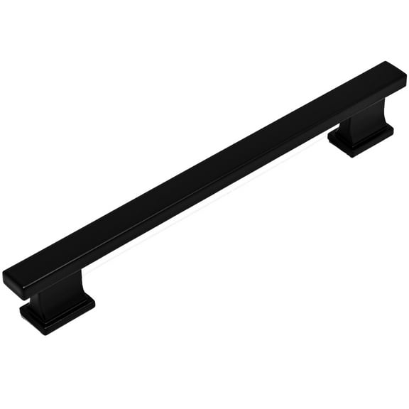 Cosmas 702-160FB Flat Black Contemporary Cabinet Hardware Handle Pull - 6-5/16" Inch (160mm) Hole Centers