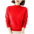 thumbnail image 3 of Gytharion Women's Sweaters Winter Soft Comfy Crew Neck Pullover Tops Loose Warm Long Sleeve Knit Blouses Plus Size Solid Casual Fall Sweaters for Women, 3 of 6