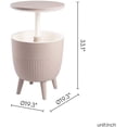 thumbnail image 5 of Lagoon Cancún Outdoor Cooler Bar/Cocktail/Coffee 3-in-1 Patio Table (Gold), 5 of 14