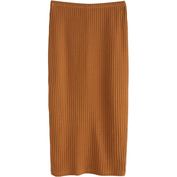 Falda Mediana con Botones en A y Lunares para Mujer, Marino, M Camel XL Camel XL Xishao ropa