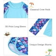 thumbnail image 5 of NAFUU Little Girls Rash Guard Swimsuits 2 Piece Bathing Suit Sun Protection Long Sleeve Tankini Swimsuit Summer Beach Swimwear 3-4 Years, 5 of 5