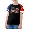 thumbnail image 2 of GERsome American Flag T-Shirts Short Sleeves Graphic Tee for Toddler Girls Boys, Unisex Kids Crewneck 4th of July Patriotic Tops, 7-8 Years, 2 of 4