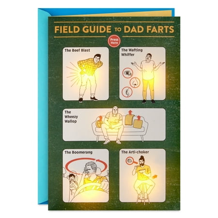 Hallmark Funny Father's Day Card With Sound and Light (Field Guide to Dad Farts)