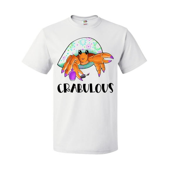 Inktastic Crabulous Cute Hermit Crab with Purple Nail Polish T-Shirt