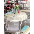 thumbnail image 4 of Outdoor Tablecloth with Umbrella Hole and Zipper, Turquoise Beach Coastal Round Table Cloth 60 Inch Waterproof Tablecloth, Summer Ocean Nautical Seaside Picnic Table Cover for Patio Camping, 4 of 7