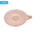 thumbnail image 3 of Uxcell Hair Drain Catcher, 5.51inch Tub Drain Covers Protector with Handle, Pink 2Pack, 3 of 6