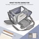 thumbnail image 5 of Mochila para gatos con ventana de malla, bolsa transpirable para mascotas, caja de transporte para gatos, maleta plegable para viajes al aire libre, transportador para gatos, L, gris, 5 of 5