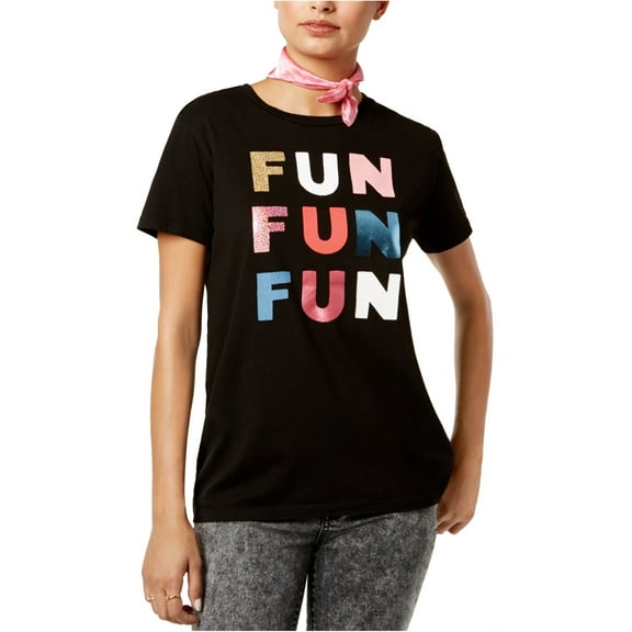 Ban.Do Womens Cotton Fun Metallic Graphic T-Shirt