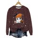 thumbnail image 2 of Ailaofu Women's Halloween Printed Round Neck Casual Sports Long Sleeve Sweatshirt Top Sweatshirt Loose Soft Long Sleeve Pullover Tops, 2 of 6