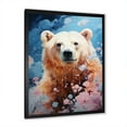 thumbnail image 3 of Designart "Pastel Hued Polar Bear Tranquility I" Animals Bear Picture Framed Canvas Art Print, 3 of 5