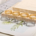 thumbnail image 5 of Unisex Stainless Steel Ring with Hollow Heart Design Geometric Round Electroplated Ring Fashion Jewelry for Men and, 5 of 5