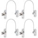 thumbnail image 1 of Cerradura de seguridad para ventana de 4 piezas, cerradura de puerta de seguridad para ventana con llave para niño bebé, cerradura de cable antirrobo, restrictor de puerta corrediza, ventana de acero inoxidable con tornillos (blanco) Rojo Verde, 1 of 5