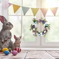thumbnail image 4 of 12 Inch Easter Wreath with Colorful Eggs, Easter Egg Wreath Artificial Flower Wreath for Front Door Wall Easter Decorations, 4 of 6