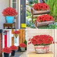 thumbnail image 2 of Scidweet 24 Bundles Fake Flowers Outdoor, Artificial Plants Faux Flowers Spring Summer Outside for Home Garden Porch Window Box Decorations, Red, 2 of 7