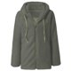 thumbnail image 5 of ICHUANYI Clearance Fashion Womens Warm Faux Coat Jacket Winter Zipper Solid Long Sleeve Outerwear(Army Green, XXL) ICHUANYI WER2023080817486, 5 of 5