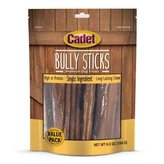 Cadet Bully Stick Dog Chews Small 6.5 Ounce