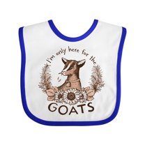 Inktastic I'm Only Here for the Goats Boys or Girls Baby Bib