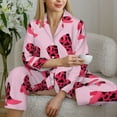 thumbnail image 6 of Pajamas for Women Set - pink cowgirl red boots Western Comfy Long Sleeve Button Up Pajama Sets for Women 2 Piece, Soft Sleepwear Nightwear Pjs Lounge Sets for Women with Pockets, 6 of 6