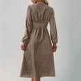 thumbnail image 4 of Birdeem Robe Longue à Manches Longues pour Femmes Mode Loisirs Imprimé Cardigan Taille Haute Robe à Manches Longues Col en V Robe à Manches Longues pour Femmes, 4 of 4