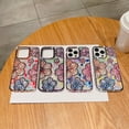 thumbnail image 6 of Compatible with iPhone 15 Pro 6.1" Phone Case Plating Bling Colorful Floral 3D Clear Cover Soft TPU Cute Camera Protection Shockproof Back for Women Girls iPhone Case, Silver, 6 of 13