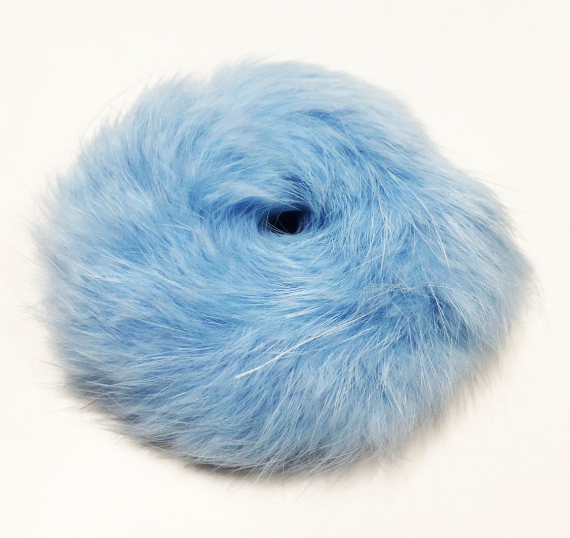 Fashion Fluffy Furry Scrunchie Elastic Hair Tie, Light Blue 