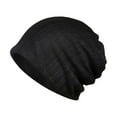 thumbnail image 2 of harmtty Spring Summer Dual-use UV Protection Baggy Beanie Hat Cap Neck Gaiter Bandana,Black, 2 of 8